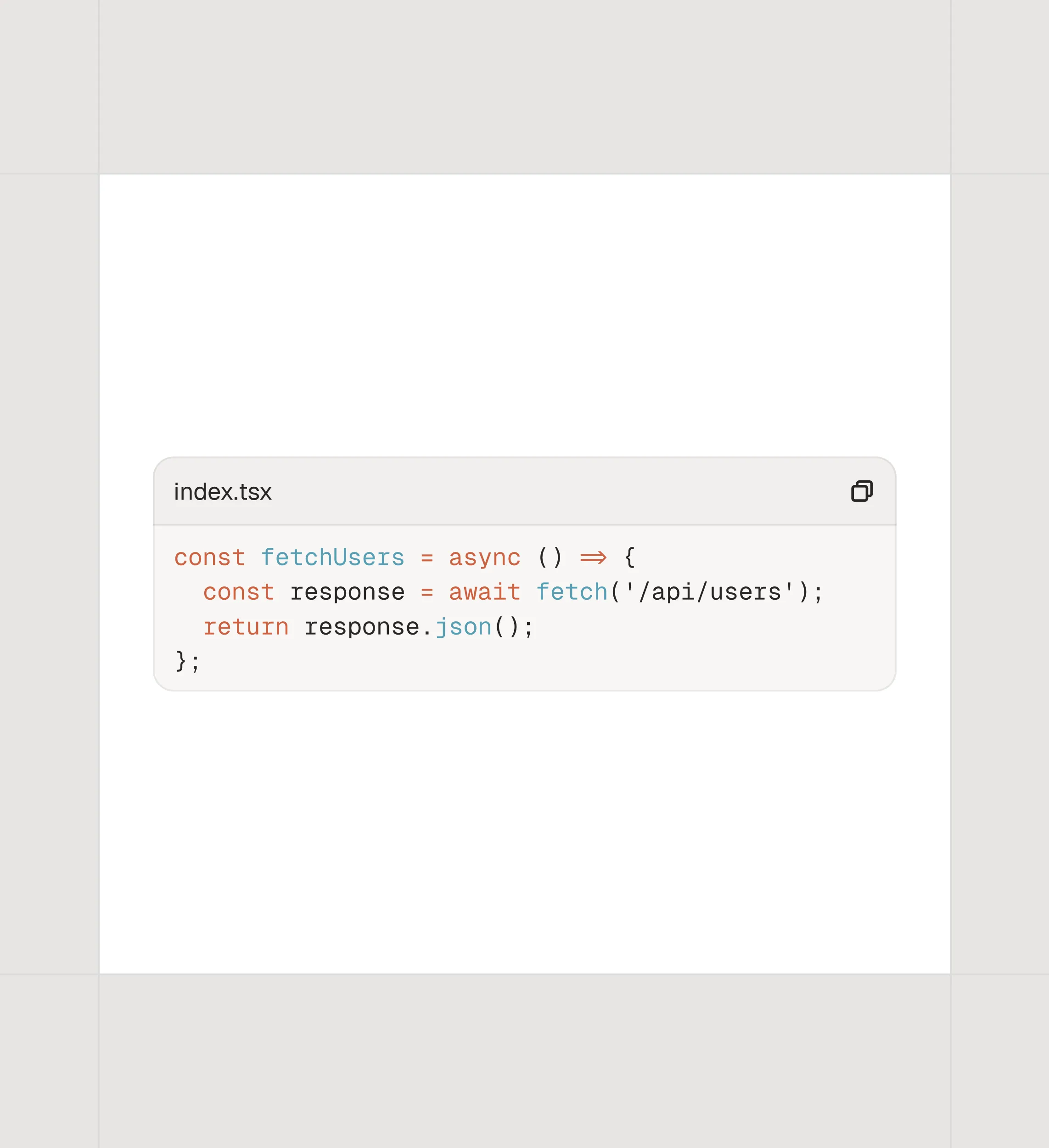 The code block